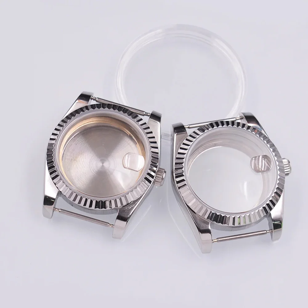 

36mm / 40mm polished watch case fit NH35 NH35A NH36 ETA 2836 2824 miyota 8205 8215 movement sapphire glass case