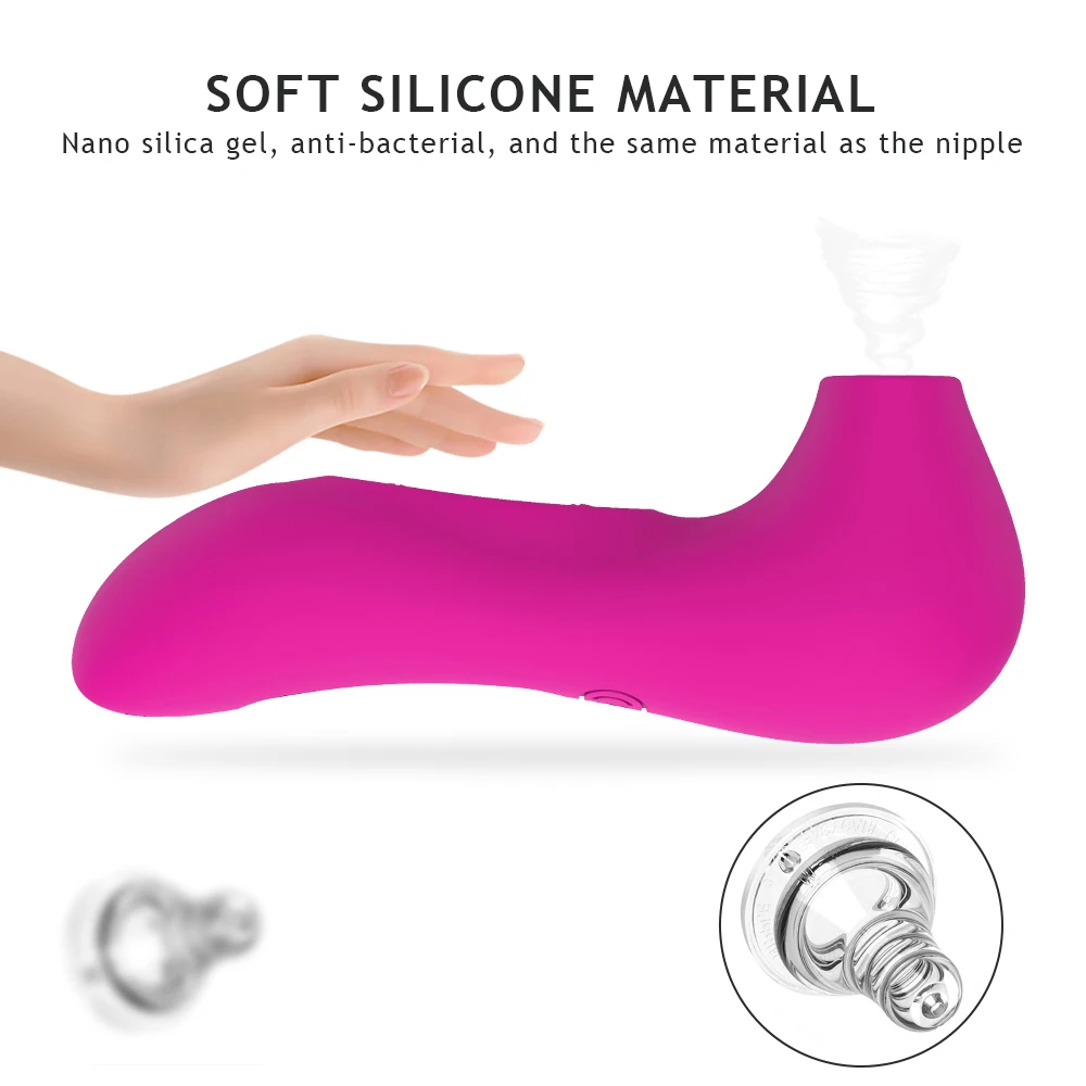 Powerful Clit Sucker Vibrator Tongue Vibrating Nipple Sucking Blowjob Clitoris Stimulator Etotic Sex Toys for Women Masturbator