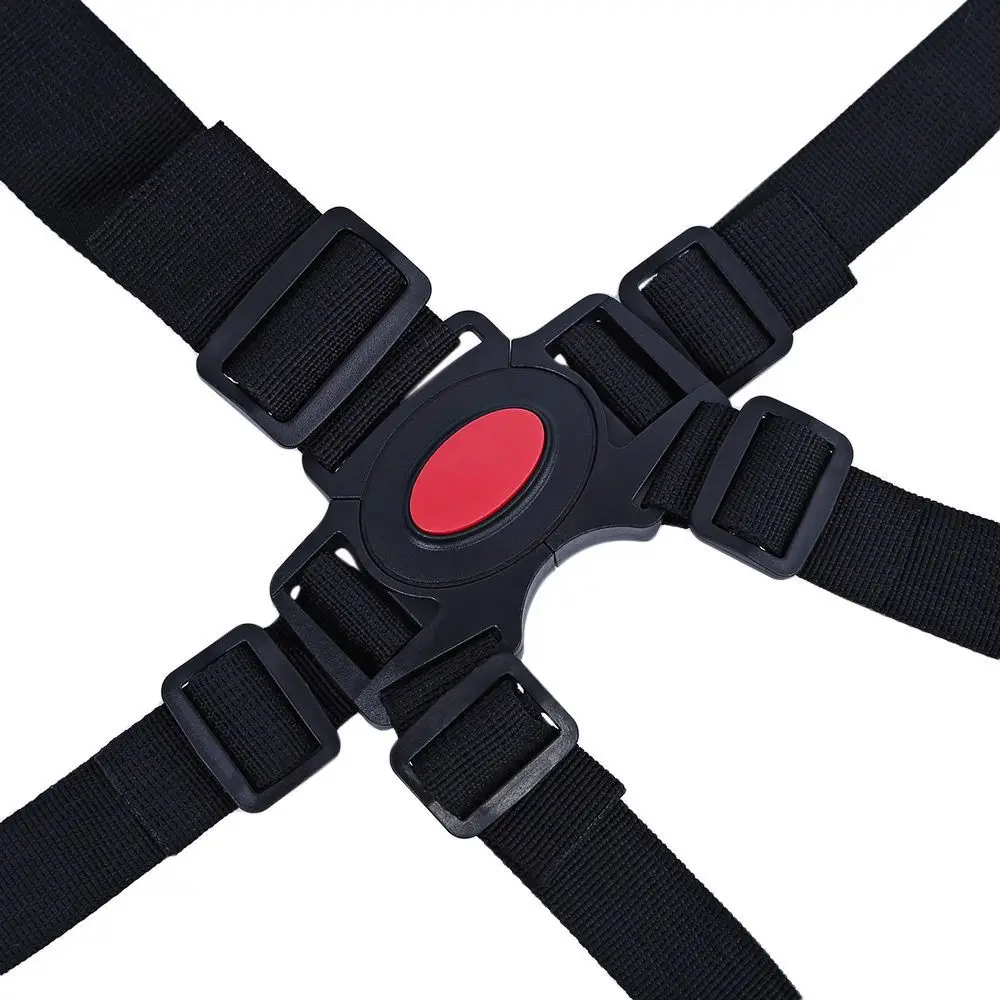 1PC Baby 5 Point Car Harness Strap Kids Stroller High Chair Safety Belt Hot Safe Fashion Black Pram Chair Accessories