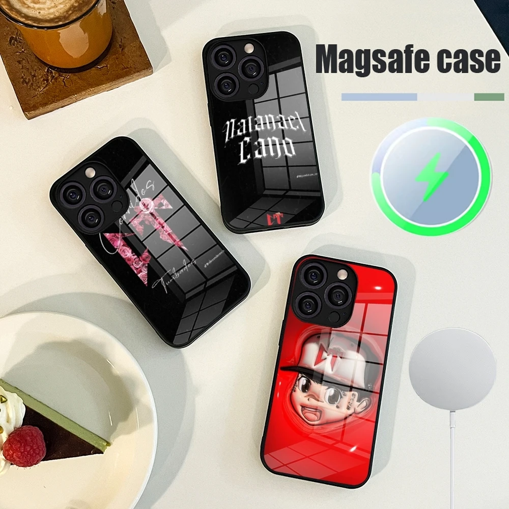 2025 Design Rap Natanaels Cano DIY Phone Case Tempered Glass For IPhone 16 15 14 13 12 11 Pro MAX Iphone Magnetic Charging Cover