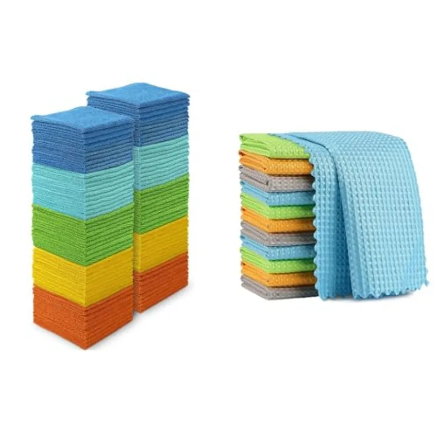 

Microfiber Cleaning Cloth-12PK Lint Free Cloth for Glass Polishing Cleaning Rags Window Wipes Kitchen Towels Dishcloths Microfi