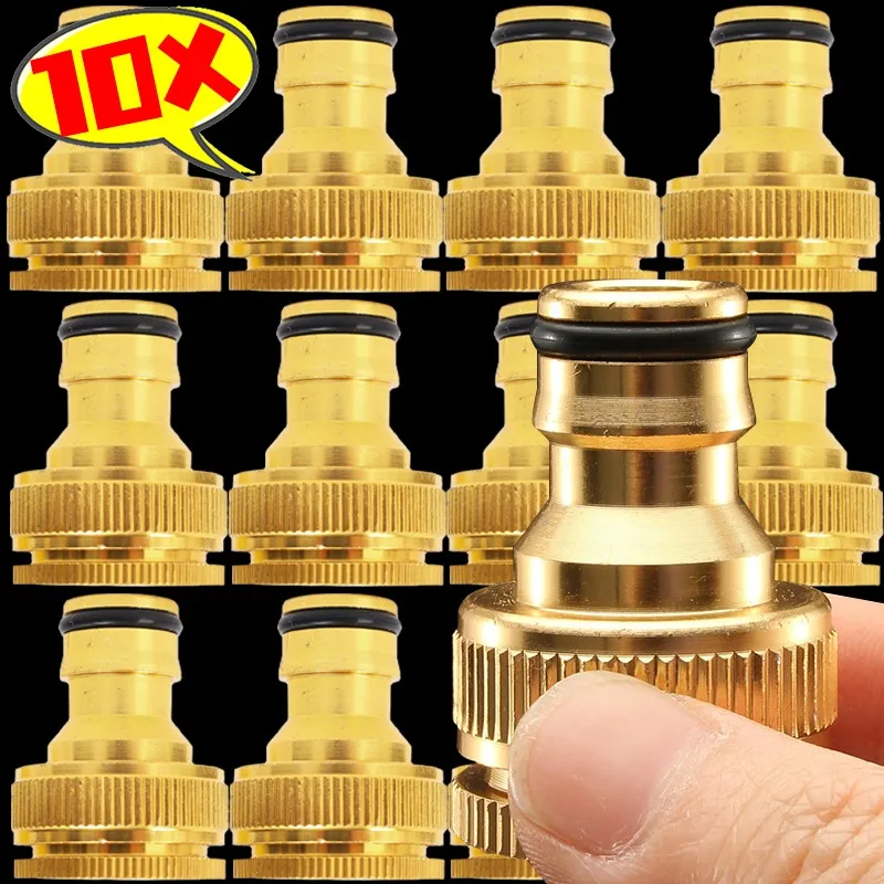 

1-10 шт. латунный садовый шланг, быстроразъемное соединение с ниппами, фитинги для садового орошения, фитинги для мойки автомобилей, соединители для водяного шланга, инструменты