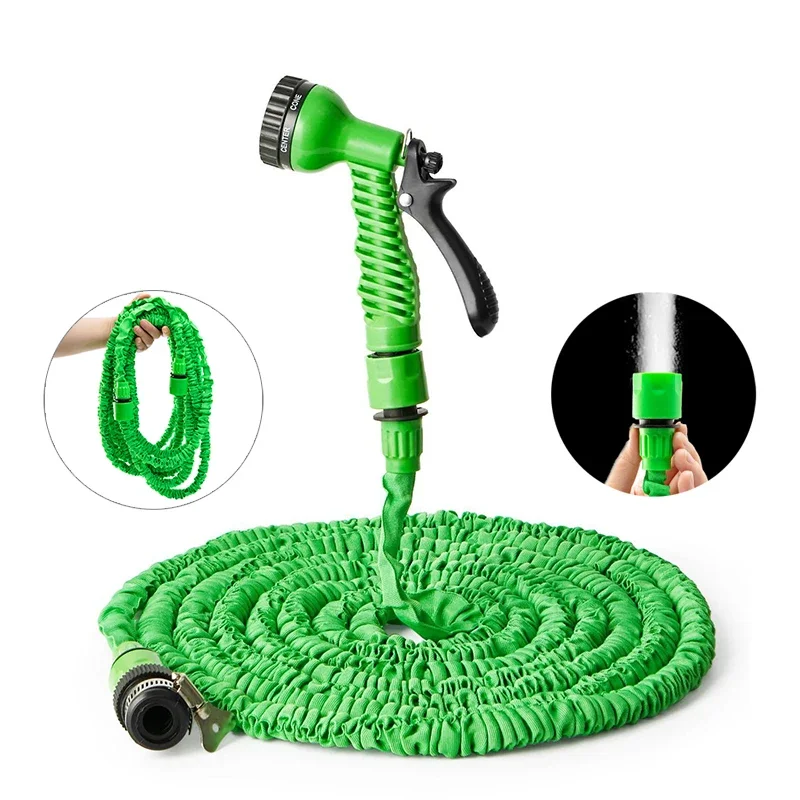 

Expandable Garden Hose Flexible Hose Watering with Spray Gun Stretchable Hose Reel Outdoor High Pressure Plant Watering Hose