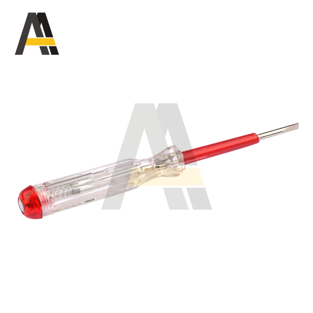 Pluma de prueba de 100-500V, destornillador plano portátil, herramienta eléctrica, herramienta manual, probador de voltaje LED, pluma de prueba de circuito multiusos sin contacto
