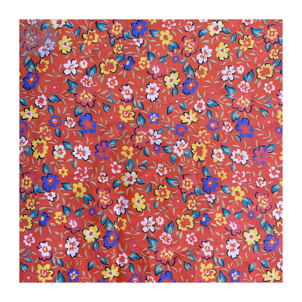 

Personalized Custom Multi Color Floral Cotton Fabric Satin 100% Cotton Material Fabric For Woman Dress