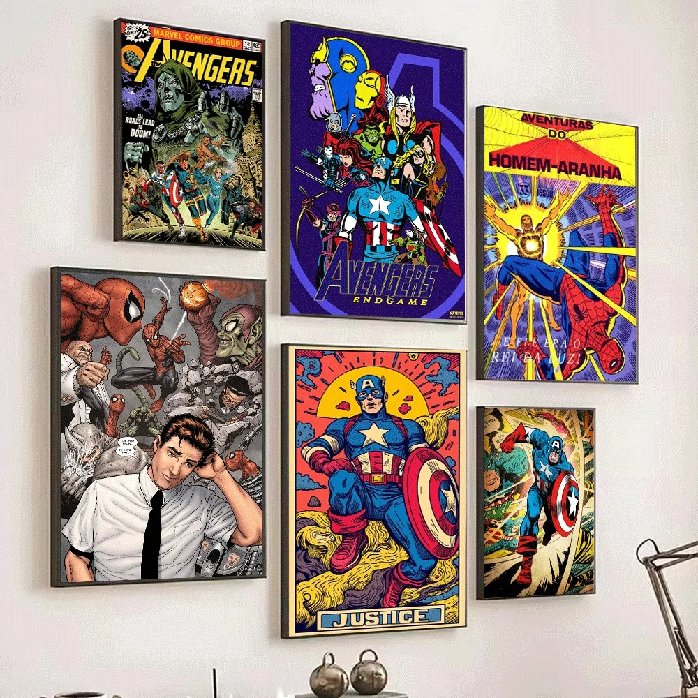 Avengers Doctor Doom Vintage Comic Cover Leinwand Wandkunstdruck Poster Ungerahmtes Leinwandgemälde Wohnzimmer Schlafzimmer Wanddekoration – Detail 4