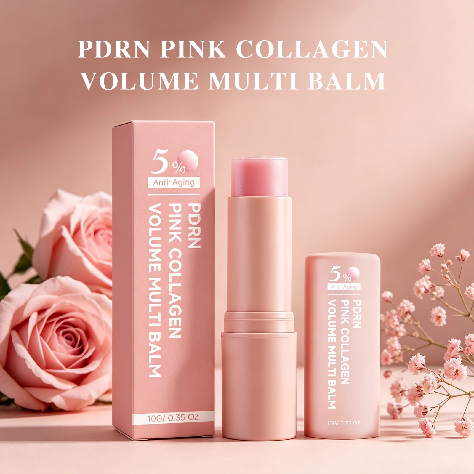 

PDRN Pink Collagen Multi Volume Balm Stick Anti Wrinkles Firming Improve Fine Lines Even Tone Revitalize Skin Care Cream Stick
