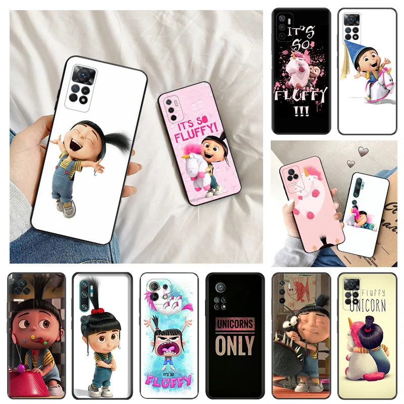 Silicone Soft Phone Case Cover for Xiaomi 11 Lite 11i CC9e My Fluffy Unicorn Agnes Redmi Note 11 Prime 11E Pro 11S 5G 11T Se K40