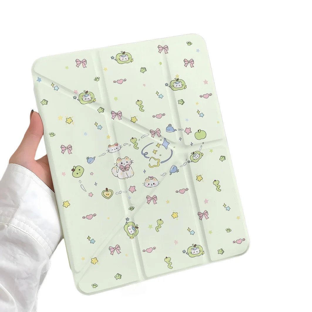 

Чехол для планшета с милым котом и слотом для iPad Pro 2024 2022 2021 2020 2019 2018 2017 11 10 9 8 7 6 5 Air7 6 5 4 3 2 1 Cover
