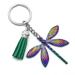 1pc Cute Dragonfly Keychain for Women Teachers Nanny Key chain Keyring Party Birthday Gift for Mom Sisters Daughter Girls Bestie