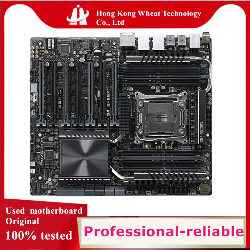 For Intel X99 X99-E WS motherboard Used original LGA 2011-3 LGA2011 V3 DDR4 128GB USB3.0 SATA3 Desktop Mainboard