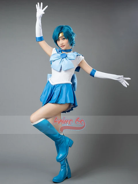 Anime Sailor Mercury Mizuno Ami przebranie na karnawał sukienka kobiety dorośli rozmiar mp 000571