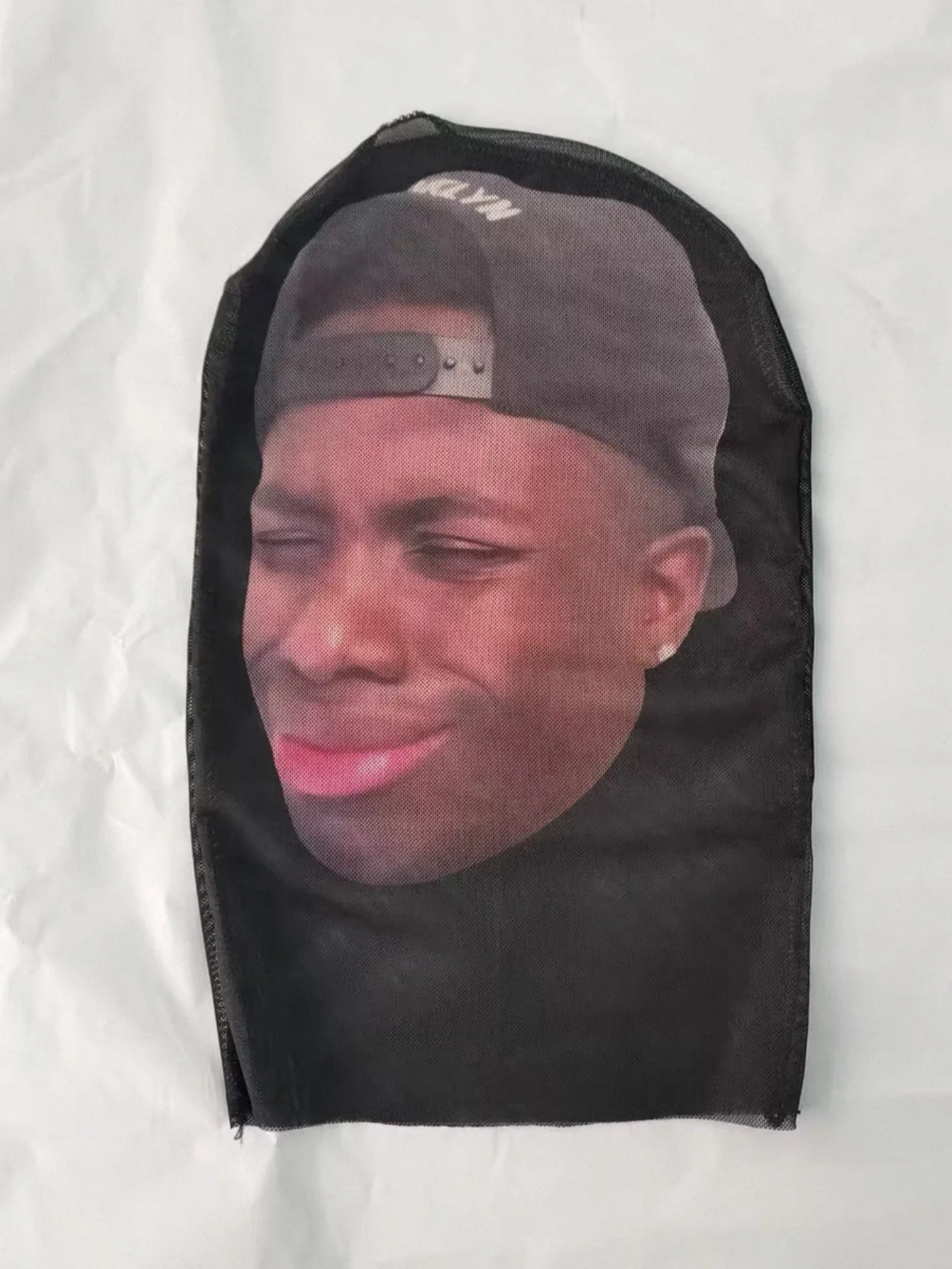 3D Funny Pattern Mesh Face Mask Head Cover Party Halloween Cosplay Props UV Protection Shield Ronaldo Pattern