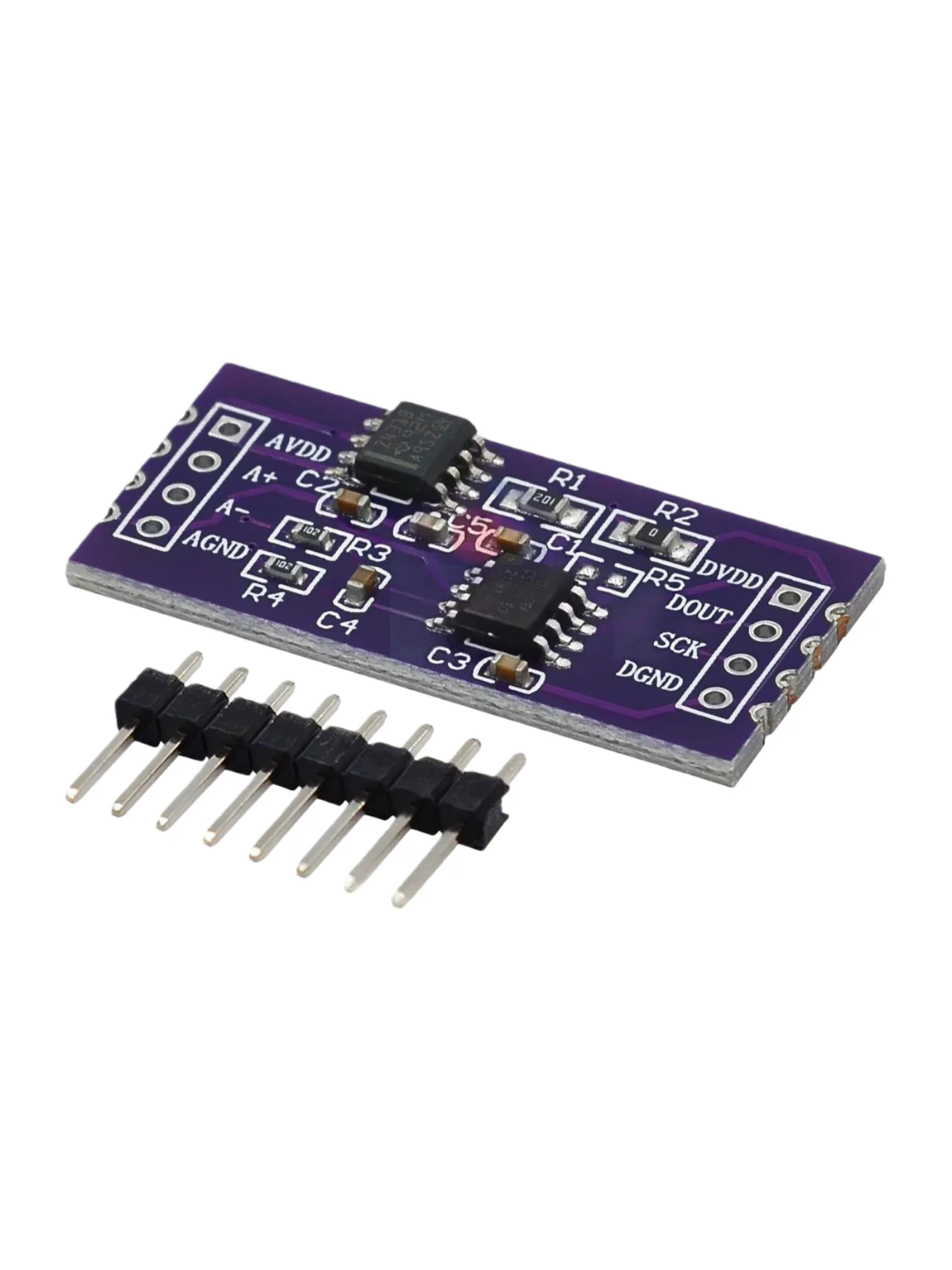 CS1237 24-Bit-ADC-Modul, ausgestattet mit einem externen On-Board-Referenzchip TL431, geeignet für Einkanal-Wägesensor a