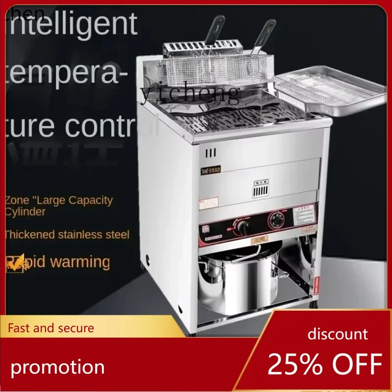 CF-20 Vertical Commercial Gas Frying Pan Deep Frying Pan Deep Frying Pan Constant Temperature Gas Fried Chicken Stove