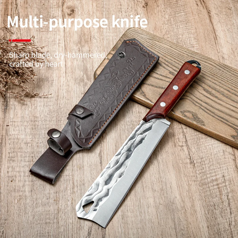 Chopping knife stainless steel handmade firewood knife cutting tree knife mowing knife agricultural sickle outdoor open road spe