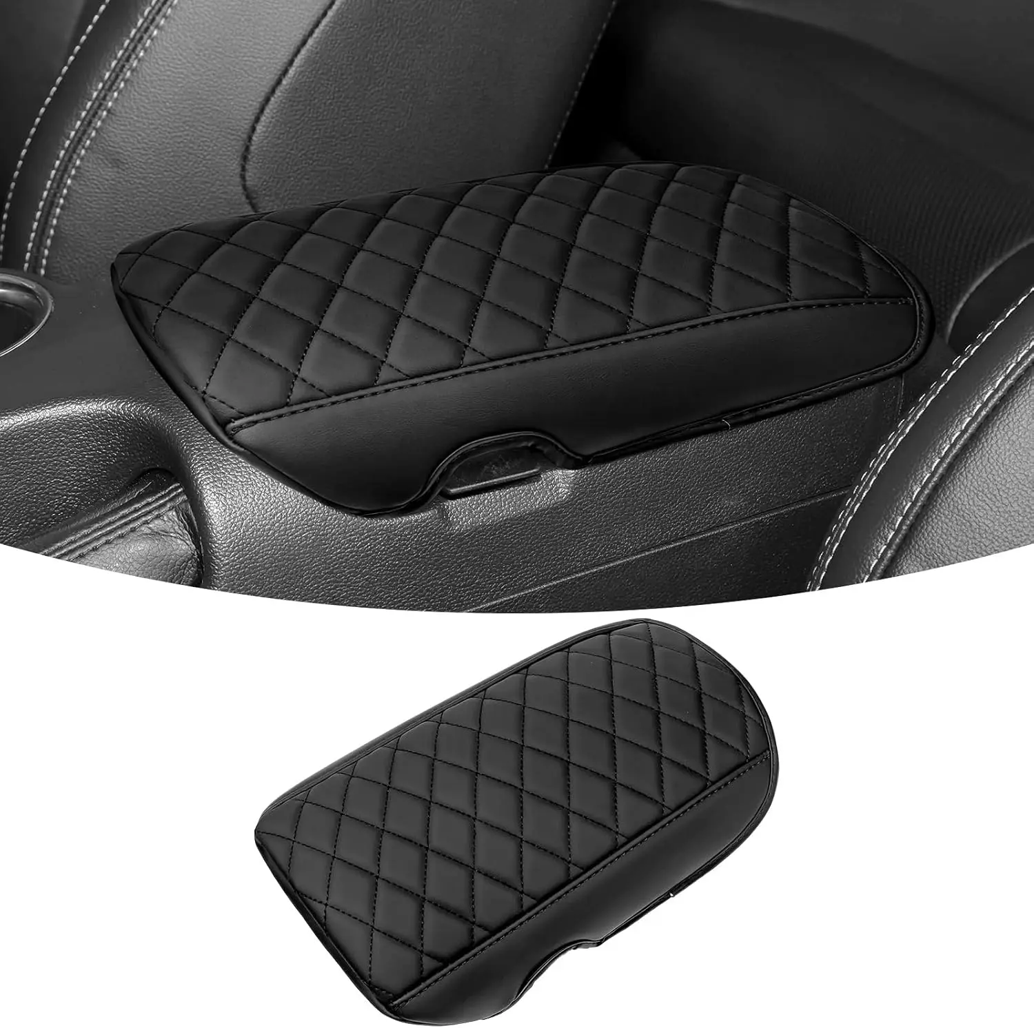 Center Console Cover For Ford Mustang 2015-2025 2026 Accessories Center Console Armrest Box Leather Auto Armrest Cover Protector