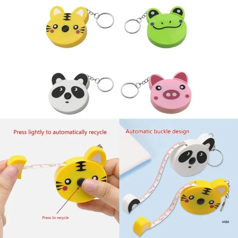 Sewing Flexible Ruler Cute Soft Small Tape Measure Double Scale Ruler for Tailor Craft Weight Loss Measurement Sewing