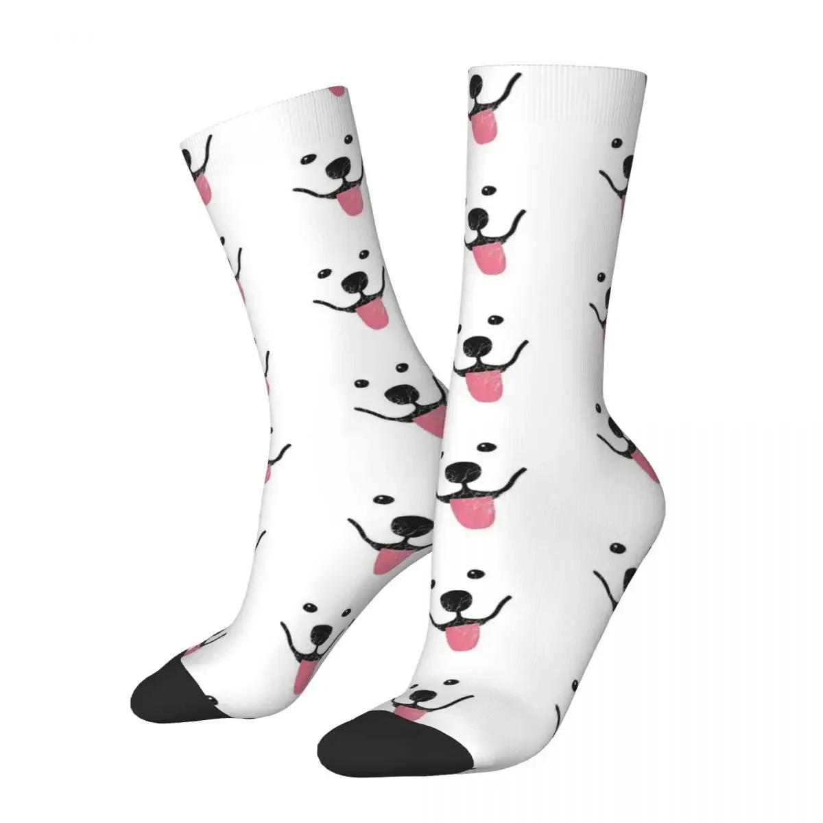 Funny Samoyed Socks Harajuku High Quality Stockings All Season Long Socks Accessories for Unisex Birthday Present