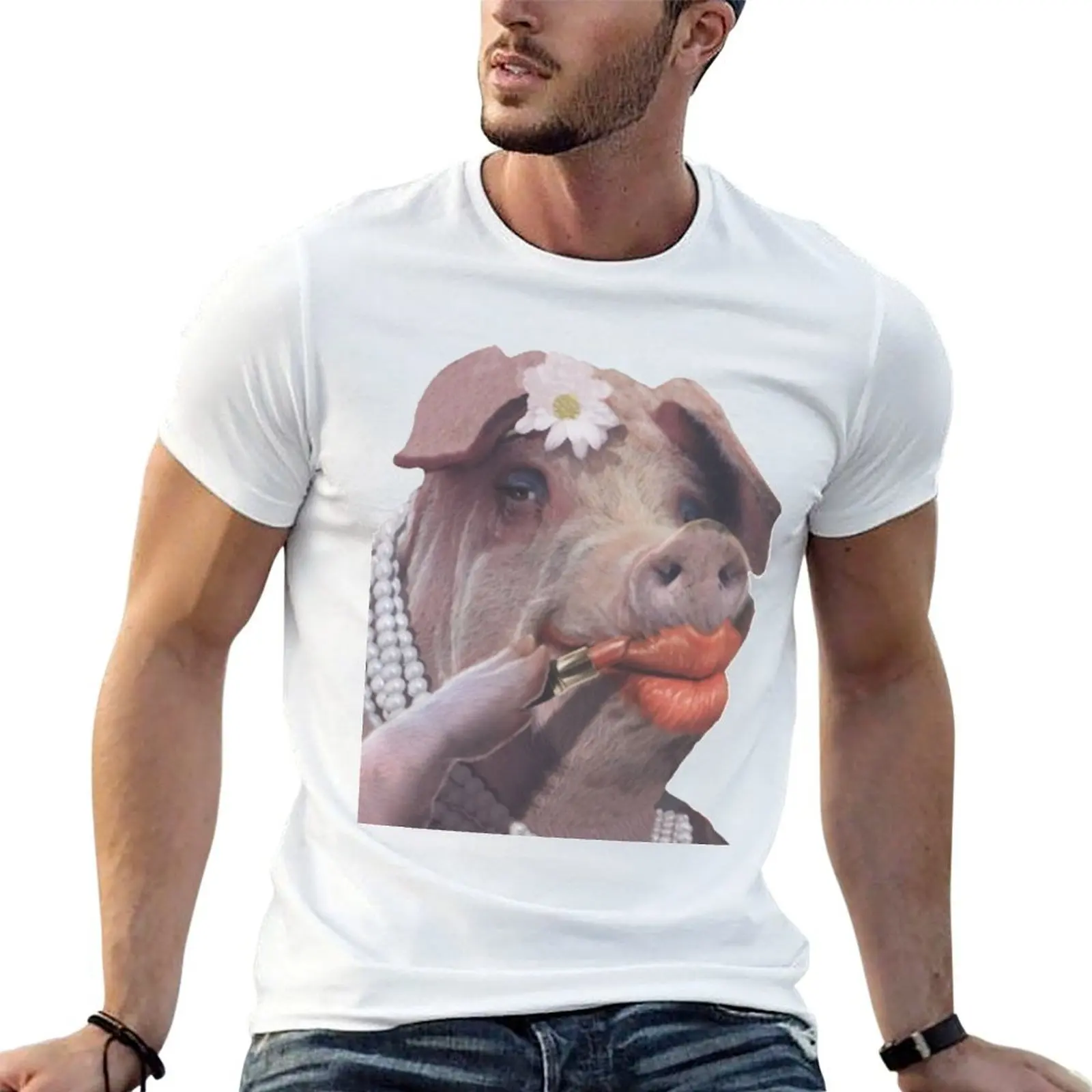 Lipstick on a Pig T-Shirt Lightweight Casual Summer T-Shirt