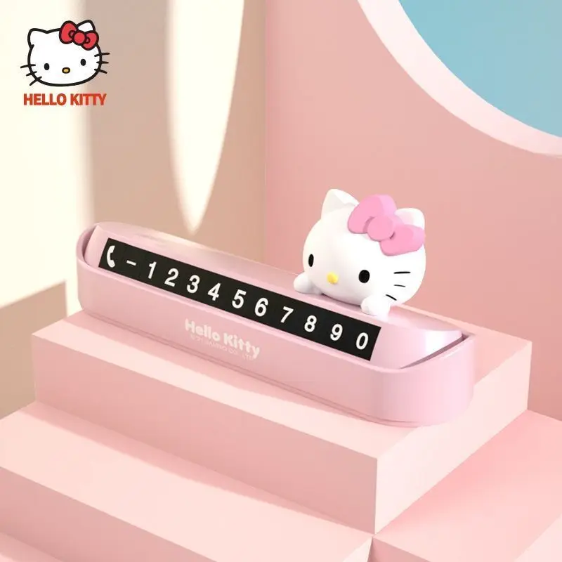 Sanrio Kawaii Hello Kitty animation peripheral car mobile phone plate sticker high-definition large numbers cute interior gift