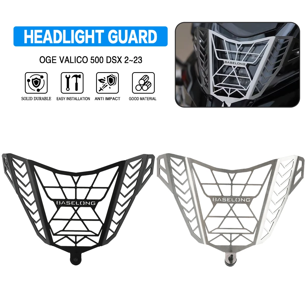 

NEW Motorcycle Accessories Headlight Head Light Guard Protector Cover For VOGE Valico 500 DSX 500DSX DSX500 2021 2022 2023 2024