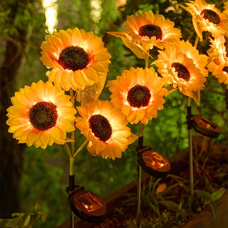 Outdoor Lighting Yard Stakes - أضواء شمسية على شكل زهرة عباد