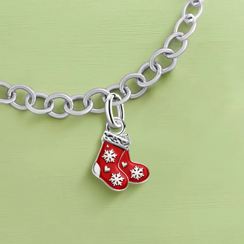 

925 Sterling Silver JamesAvery Vintage Pendants Christmas Hat Charms Beads Fit Original Bracelet Necklace DIY Jewelry For Women