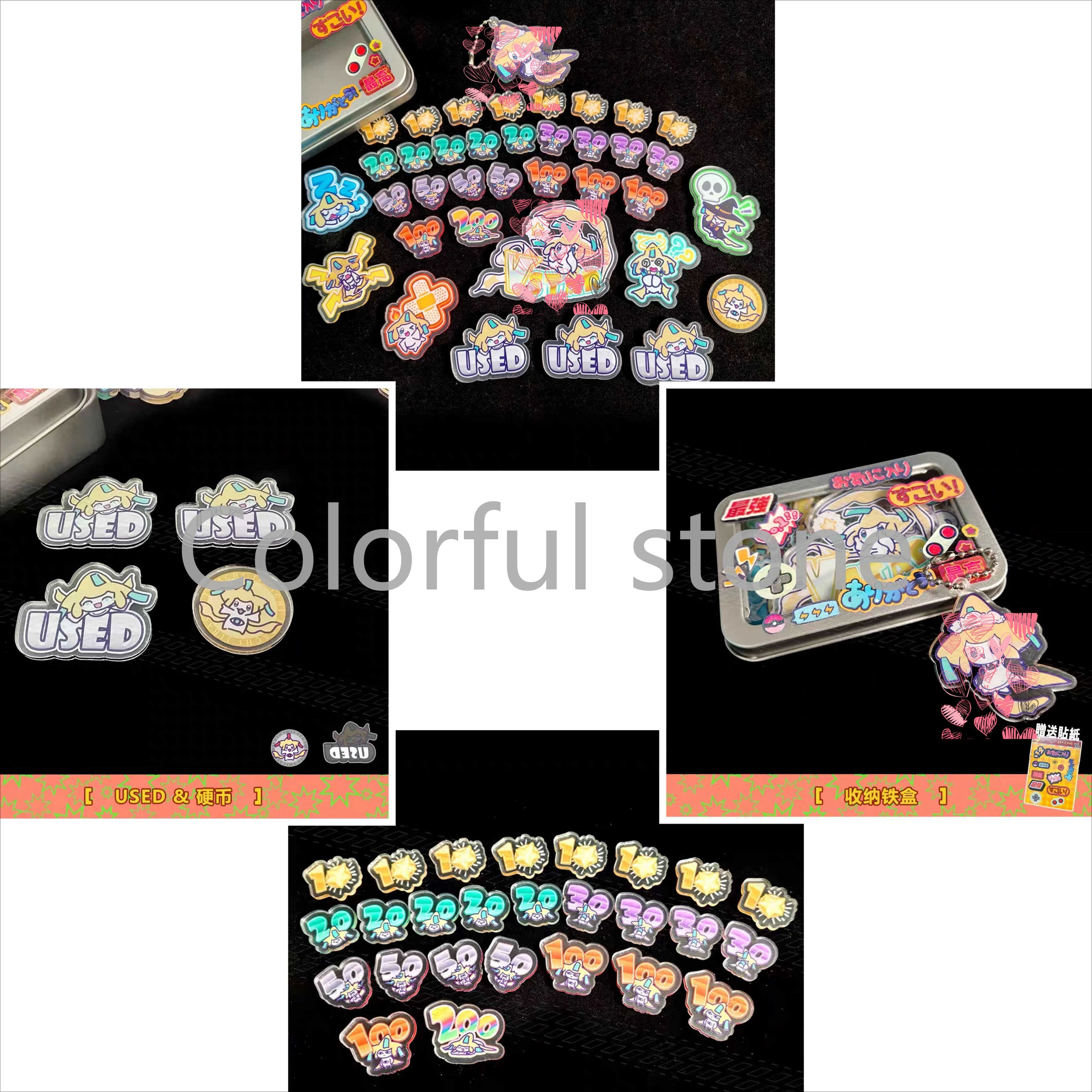 

Jirachi PTCG Pokemon Anime Character Match Scoring Damage Counter Damage Indicator Used Board Vstar Borad Game Acrylic Toy Gift