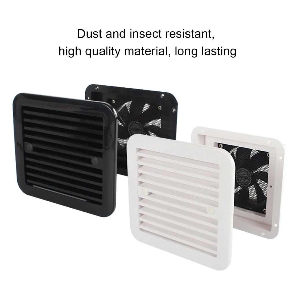 RV Ventilation Fan Dust-proof Air Vent High Fit Silent Ventilator Camper Exterior Repairing Shop Household Mute white