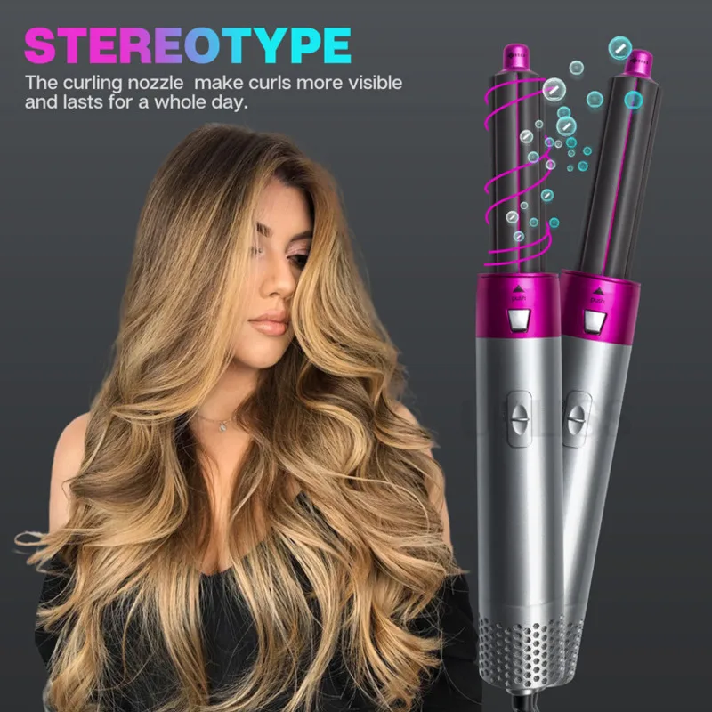 

Electric Negative Ions Ceramic Hair Comb Automatic Curling Iron Professional Hair Curler Fast Heating Detachable Brush Kit