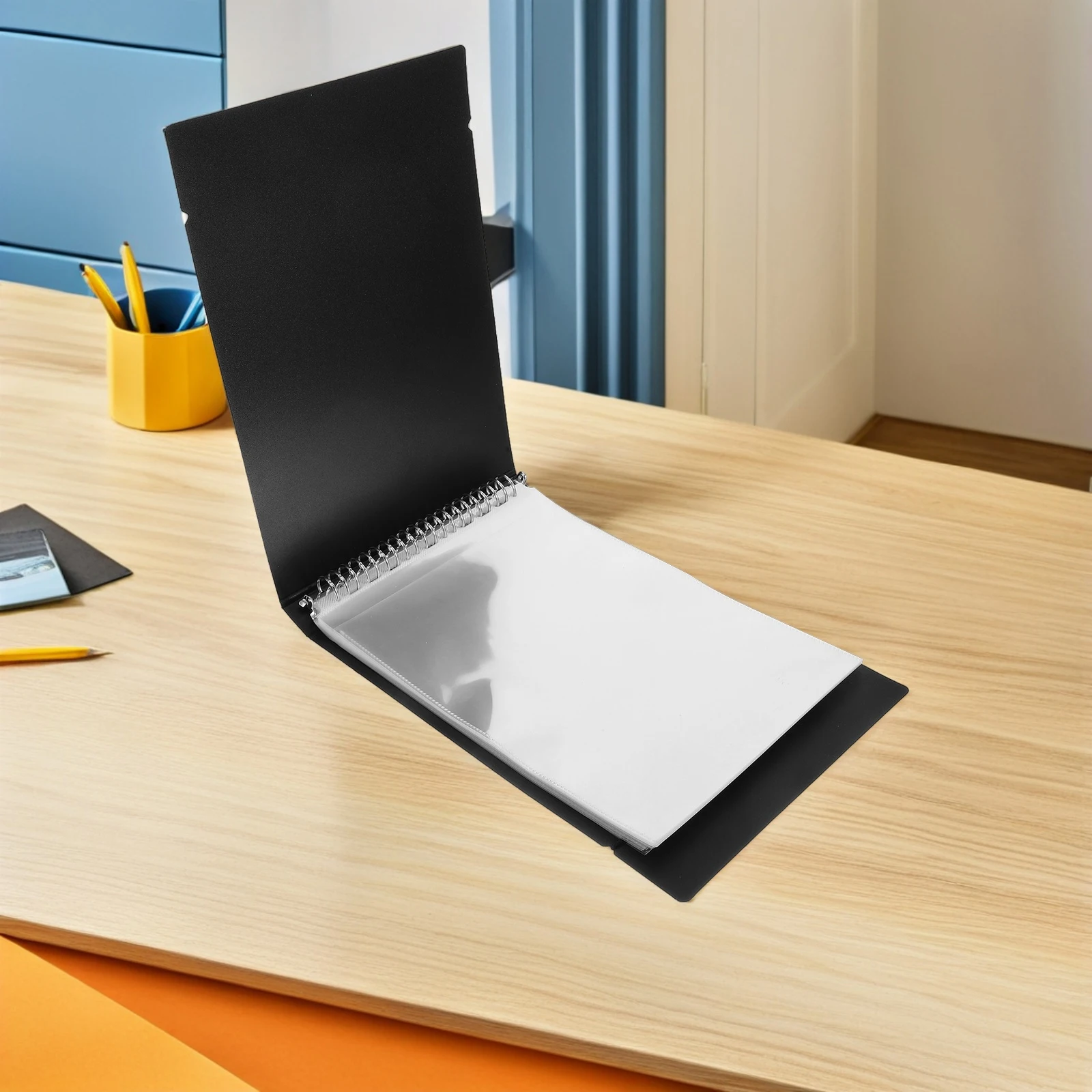 

Checkbook Binder Black Pocket Folders for Small Business Travel Portable Invoice Organizer Financial Documents