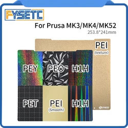 For Prusa MK4/MK3/MK52 253.8X241mm Build Plate Double Sided PEO PET PEY PEI H1H Magnetic Spring Steel Bed