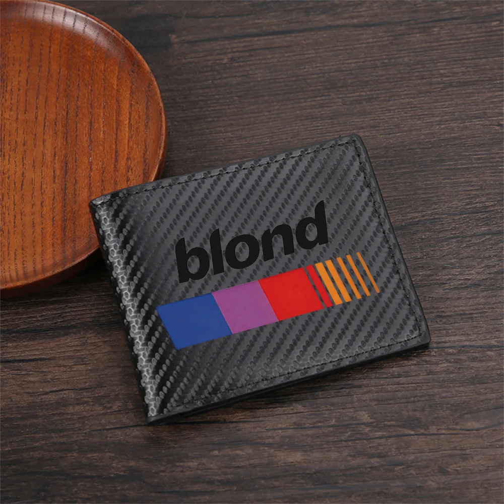 Blond album abstract colors blocks design Men's Wallets Simple Business Modern Stylish Printing Design Gifts For Father Boyfrien
