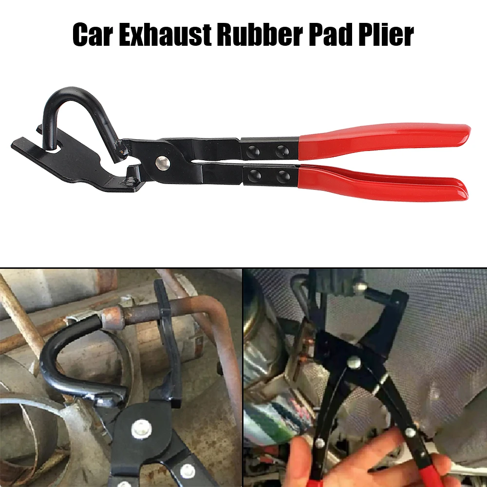 Exhaust Hanger Removal Puller Anti-Slip Handle Tools Car Exhaust Rubber Pad Pliers Exhaust Pipe Gasket Removal Plier