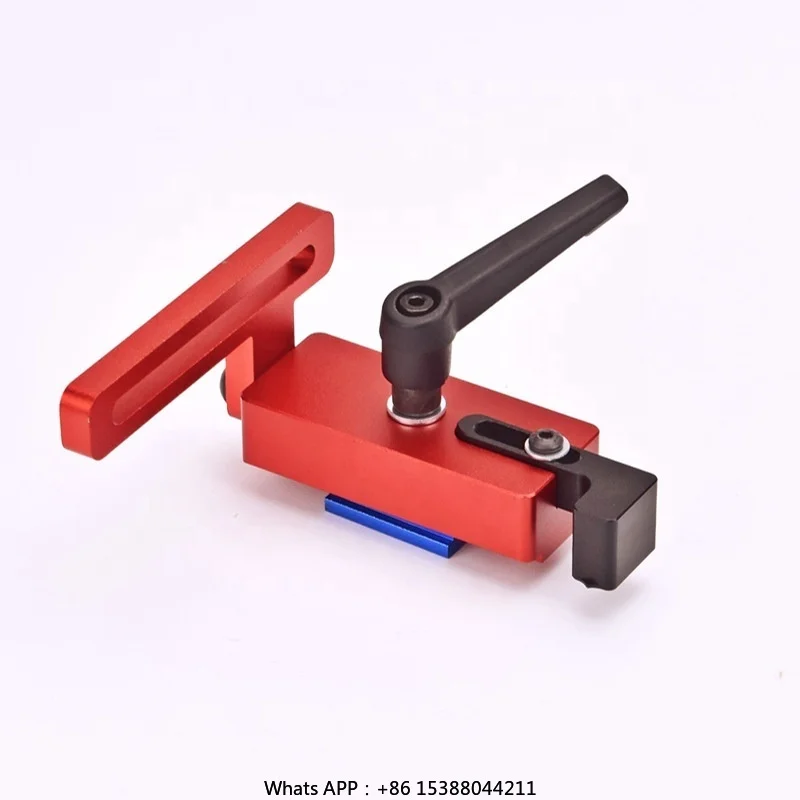 45mm Aluminium T Track Adjustable Scale Manual Flip Accurate Miter T Track Locator Sliding Brackets Stop