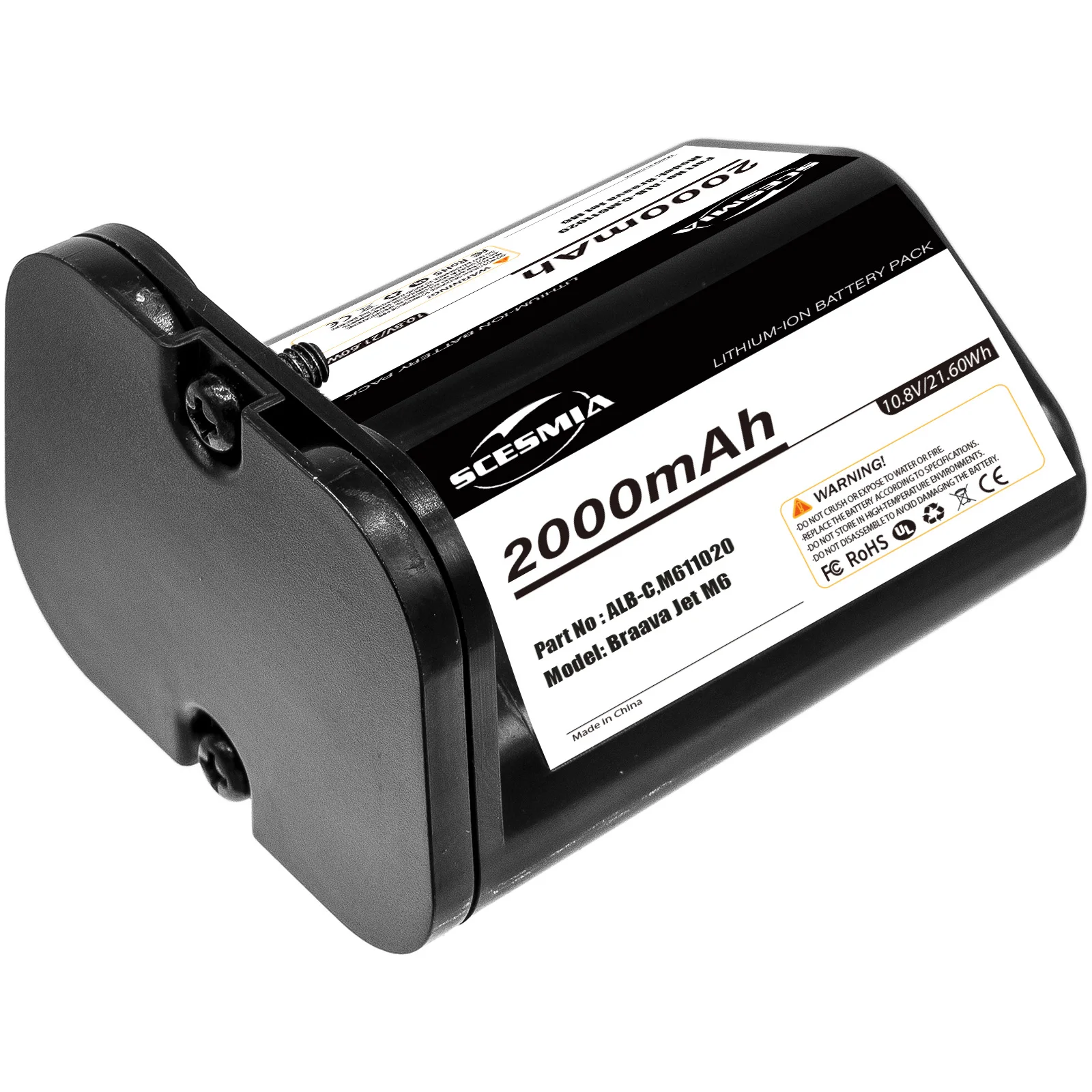 

3000mAh Battery ALB-C M611020 ABL-C 4650149 For Braava Jet M6 M612880 M612680 M614480 M6 Ultimate Robot Mop ADD-N1