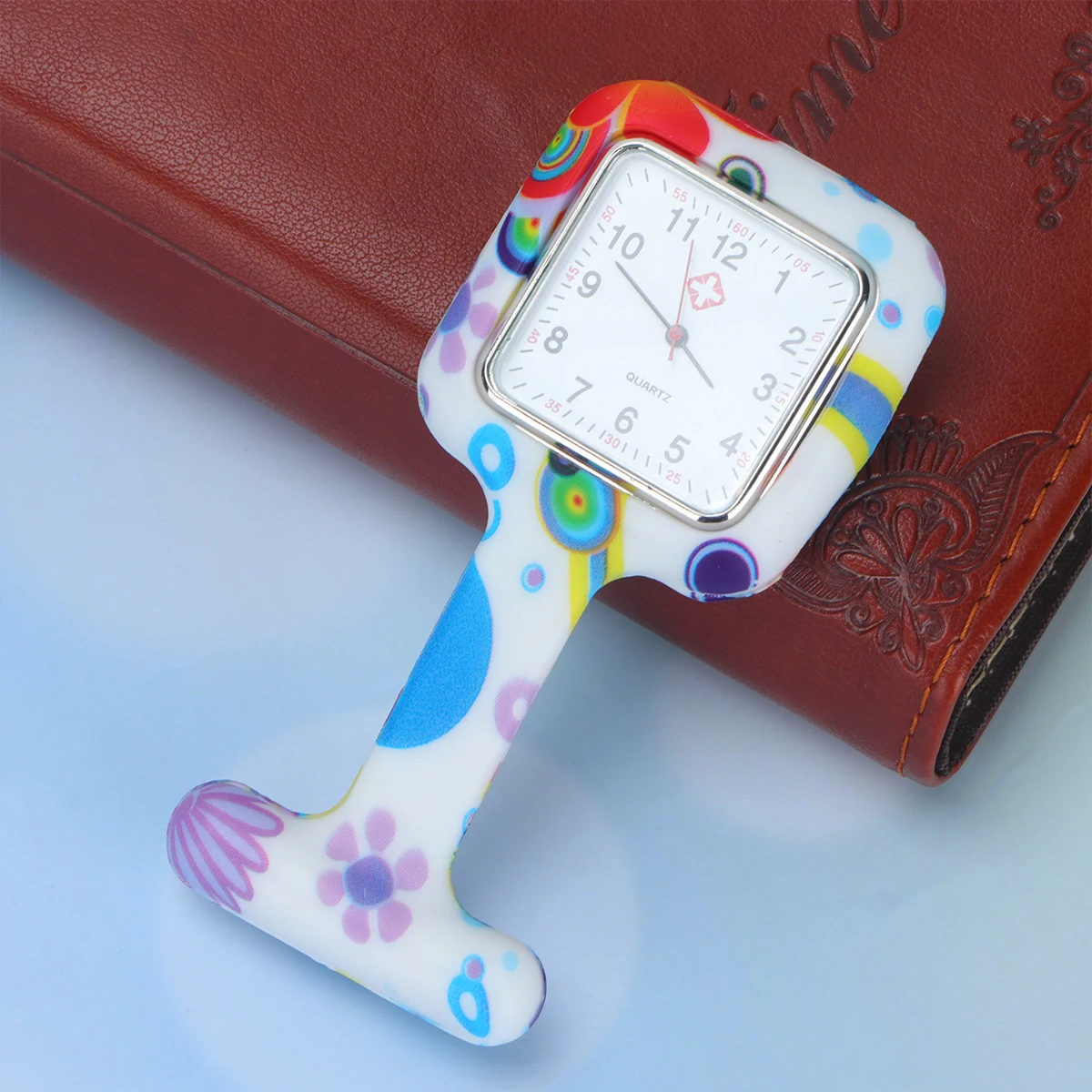 

Nurse Watch Printed Square Hanging Silicone Pocket Medical Premium Durable Accurate Timekeeping Watches For Doctors Nurses