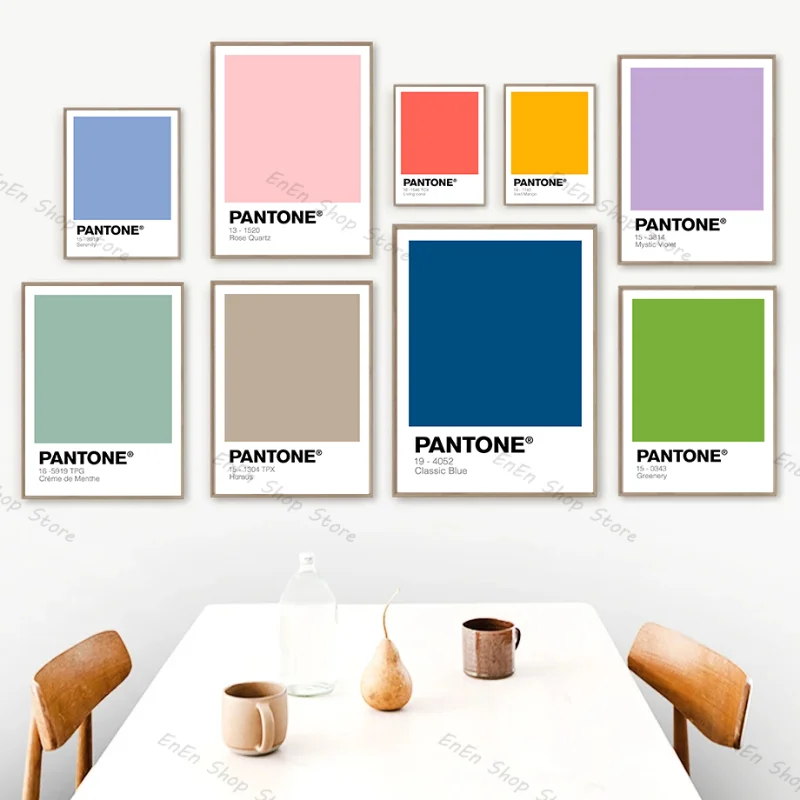 Pastel Pantone Colours Prints Wall Art Canvas Painting Gallery Modern Noridc Art Aesthetic Posters for Living Room Home Decor