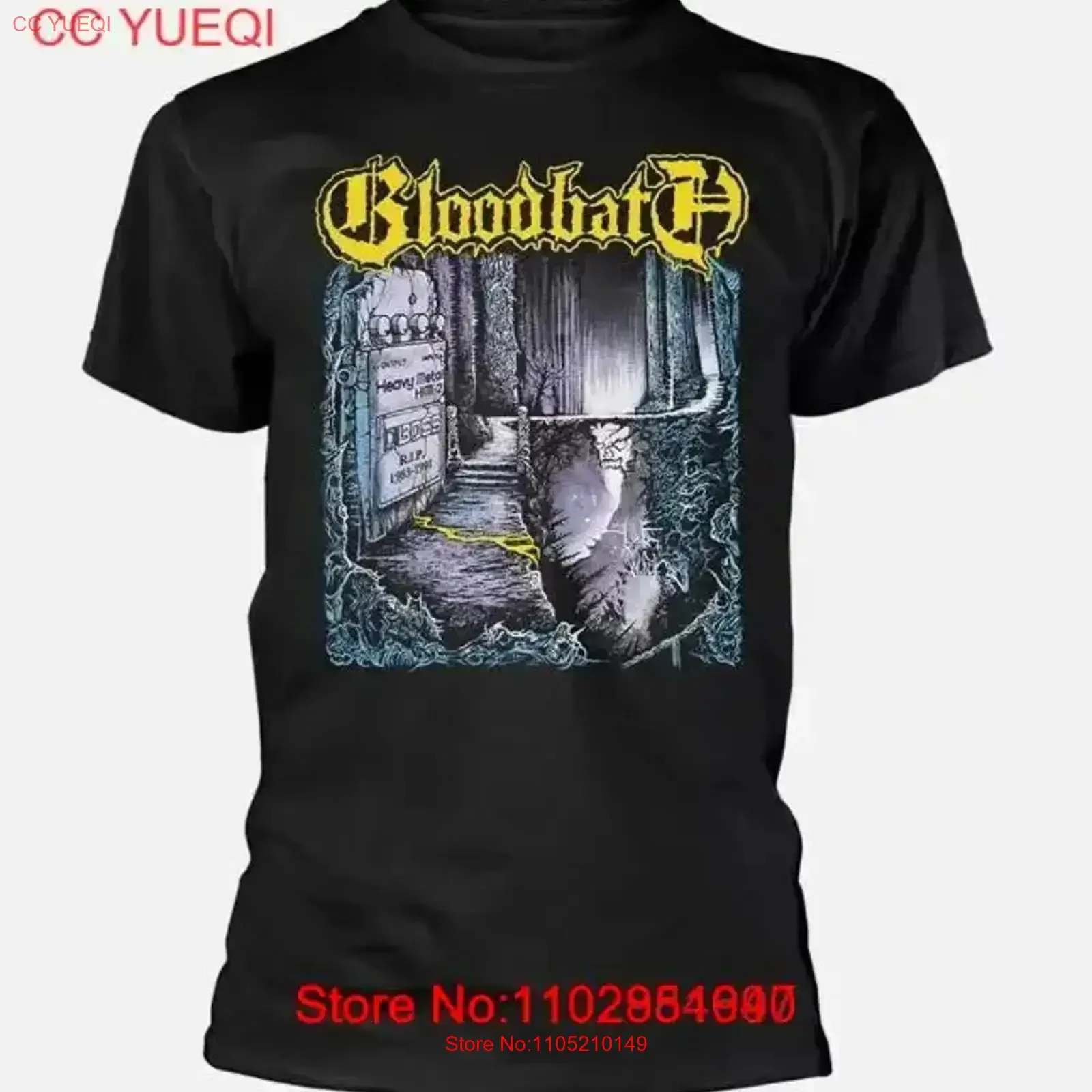 

Bloodbath Right Hand Wrath Black T Shirt All Size S 5XL vintage Washed streetwear Stylish Soft Top For Everyday Wear Slightly