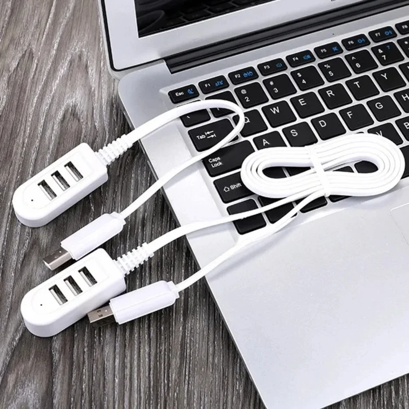 1-4pcs 3 In 1 USB Splitter Socket Multi-function 3A Charger Converter USB Port Hub Digital Data Cables Accessories Cable Line