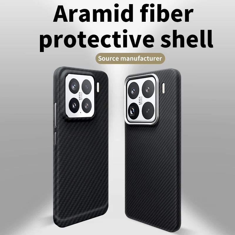 Aramid Fiber Phone Case for Xiaomi 15/15 Pro Lightweight 48g Durable Carbon Fiber Texture, Soft TPU Shockproof Cover for Mi 15