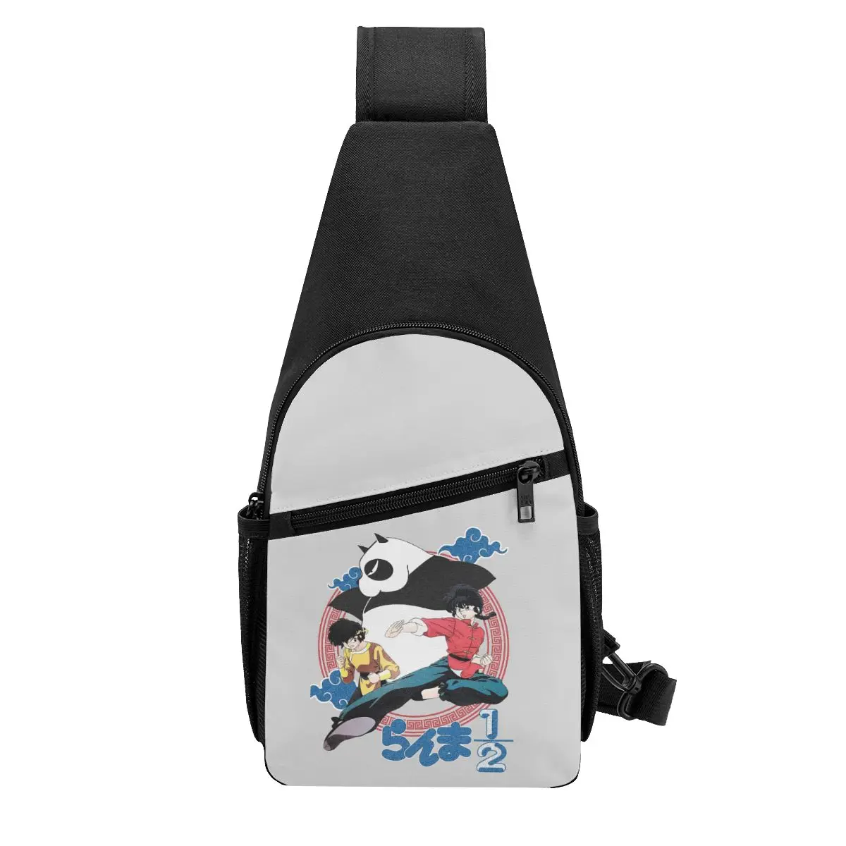 Ranma 1/2 Saotome Pig Girls Chest Bag Men Sling Crossbody Backpack Chest Bag Traveling Hiking Daypack Shoulder Bag