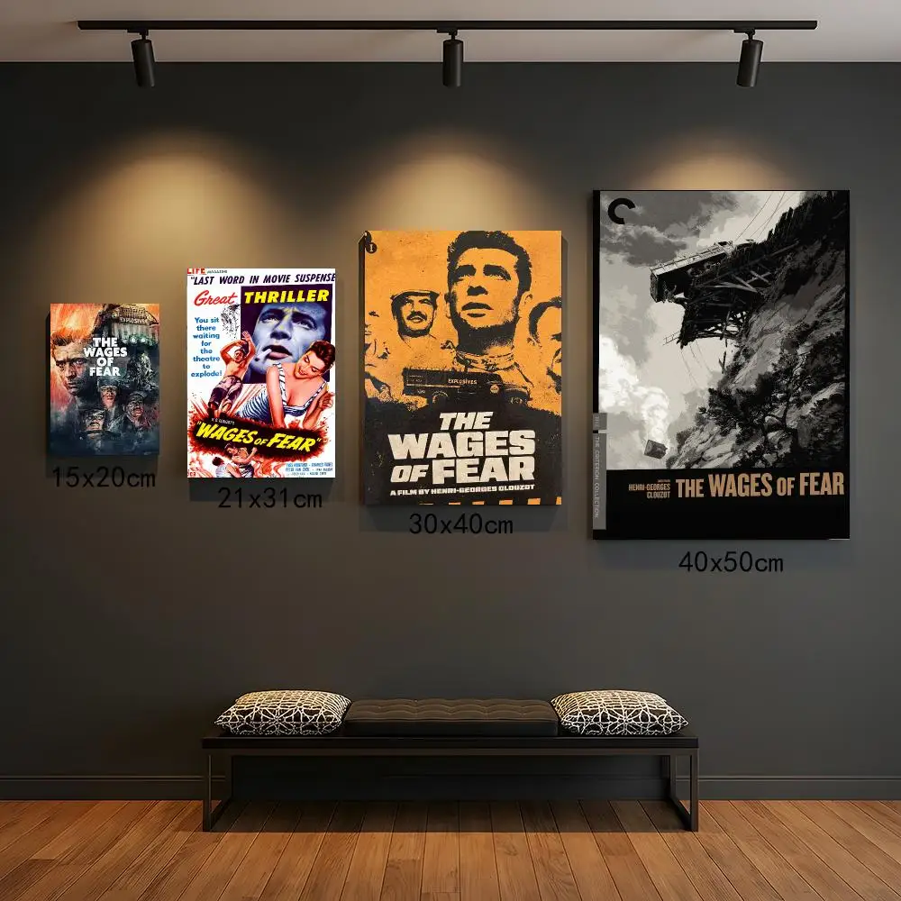 classic movie T-The Wages of Fear 1953-R Poster Peel and Stick Wall Art for Cafe Office Bar and Home Decoration