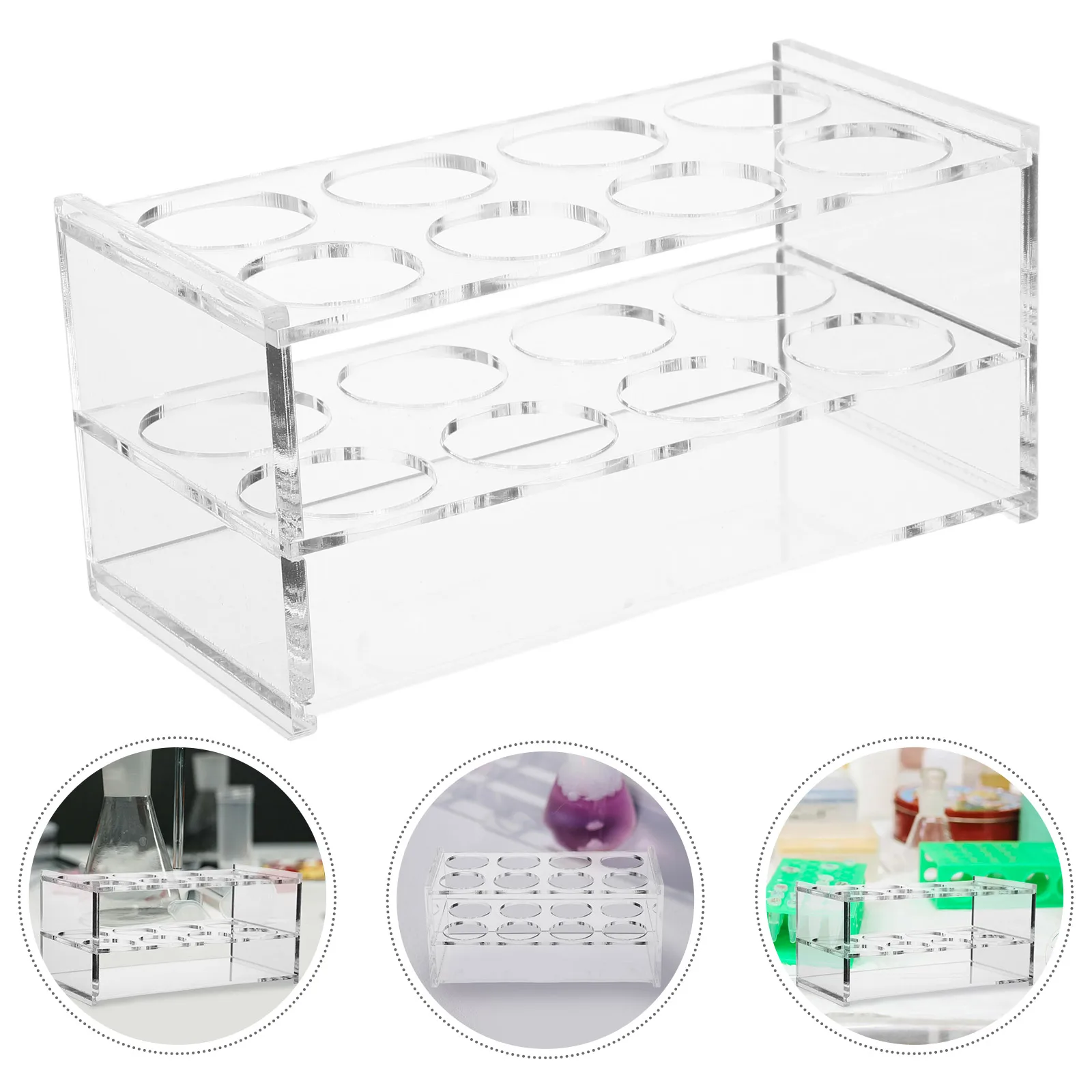 

Clear Acrylic Lab Test Tube Rack 50Ml Holder For Chemistry Storage Stand Specimen Organizer Sampling Tube Display Rack