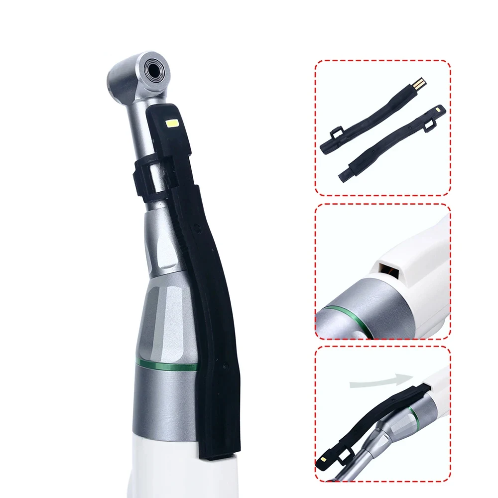 AZDENT Dental Endo Motor LED Wireless Mini 16:1 Reduction Contra Angle Handpiece Treatment 6 kinds of procedures