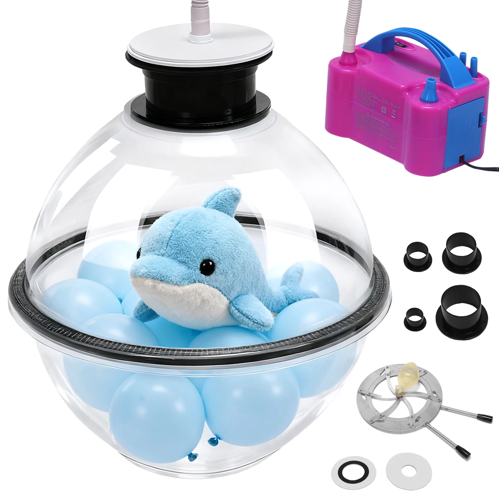 Confezionatrice regalo con pompa ad aria espansore Kit di riempimento palloncini Espansore palloncino per regali Decorazione Festa di nozze Natale