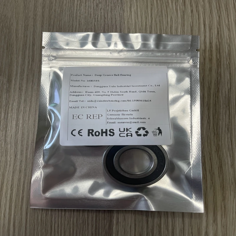 

16003RS 17*35*8(mm) 5Piece bearing ABEC-7 16003 16003RS rubber sealing type chrome steel deep groove bearing