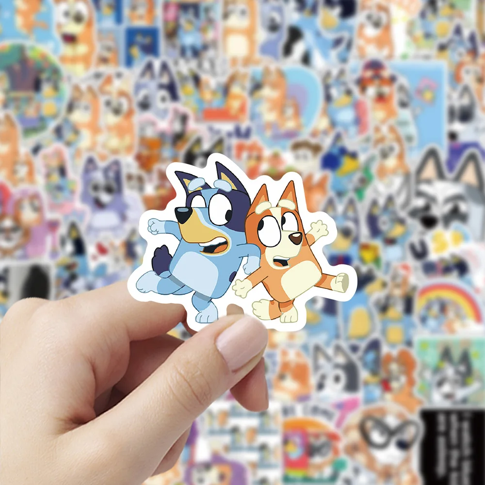Cute Bluey Bingo Puppy Cartoon Stickers Set 50/51/100Pcs Waterproof Sticker Graffiti Decoration Birthday Party Supplies DIY Toys
