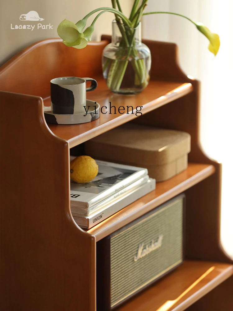 XL Ladder Cabinet Solid Wood TV Side Cabinet Furniture Open Chest of Drawers Storage Rack